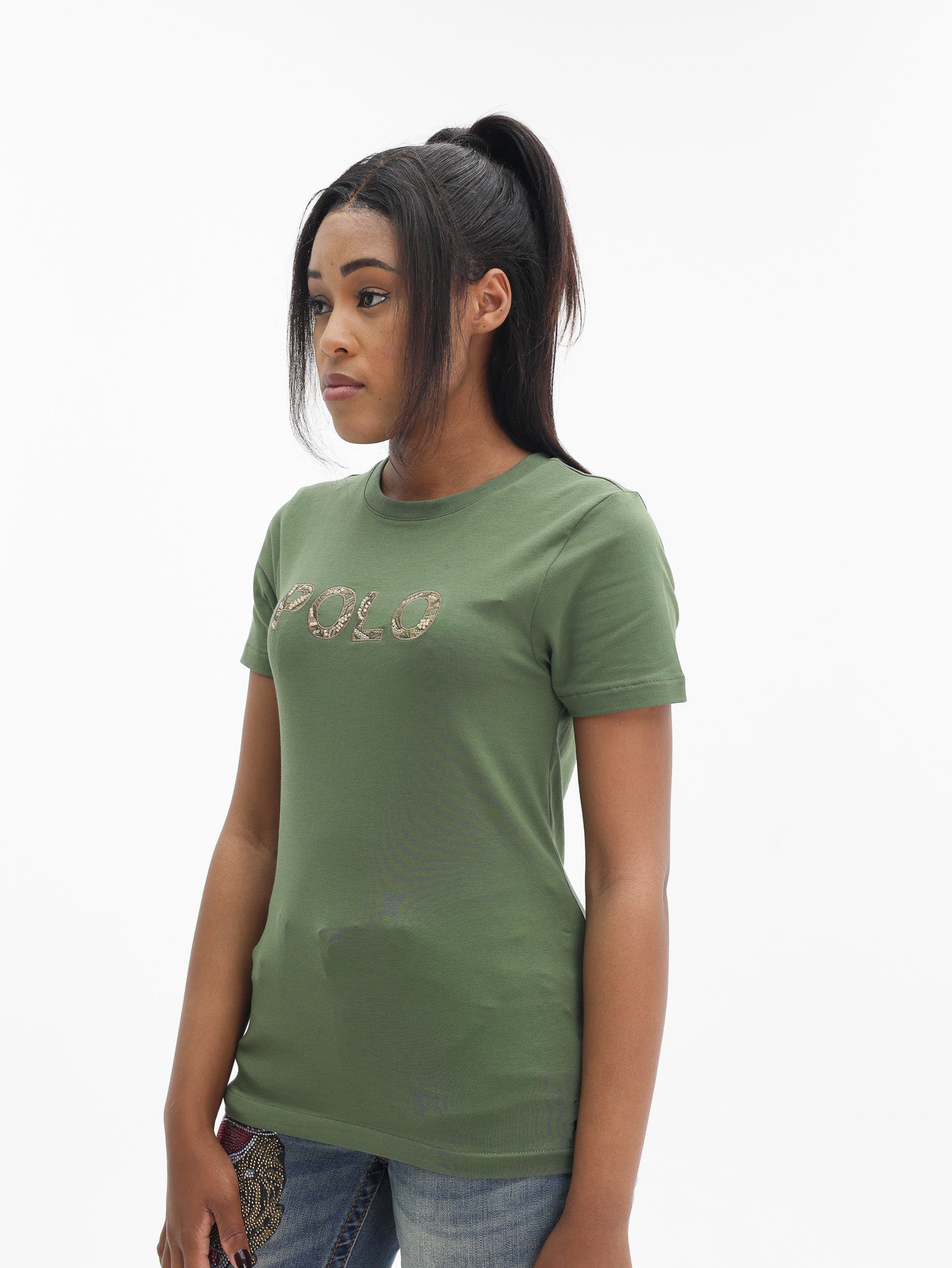 Polo Ladies T-shirt Logo Olive